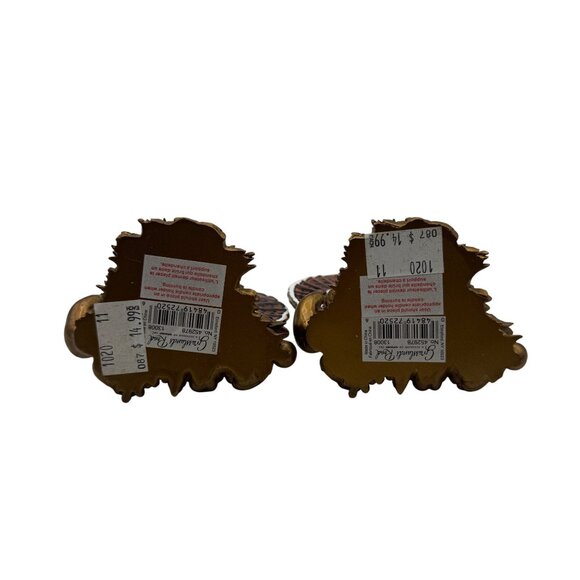 Grasslands Road Thanksgiving Turkey Candleholders Colorful Glass & Resin - Picture 4 of 4